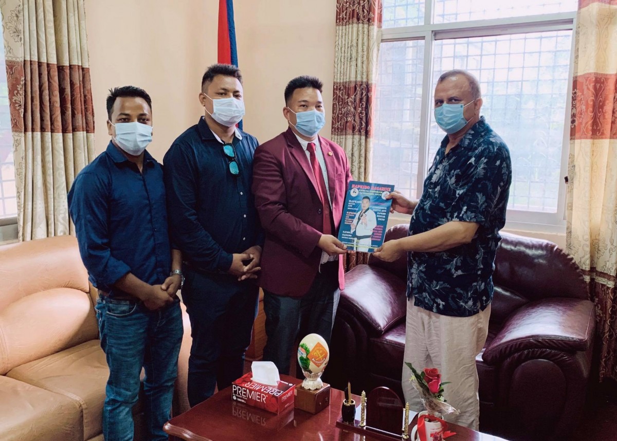 मार्शल आर्ट हाप्किडो संघकाे केन्द्रिय टोलीद्वारा प्रदेश ५ का मुख्यमन्त्री तथा सभामुखसंग भेटघाट तथा छलफल