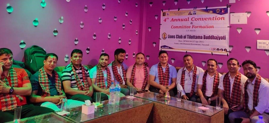 लायन्स क्लव अफ तिलोत्तमा बुद्धज्योतिको अध्यक्षमा थापा