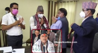 लुम्बिनीमा एमाले छाेडेका सांसद पाण्डेय कांग्रेस प्रवेश,राष्ट्रिय सभामा उम्मेदवार बनाइने