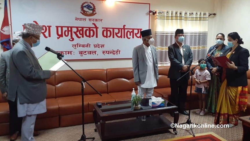 लुम्बिनीमा शंकर पोखरेलको नयाँ क्याविनेट : जसपालाई काखा,एमालेलाई पाखा !