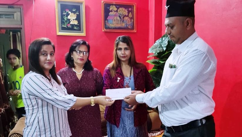 क्यान्सरका बिरामीलाई ईनरव्हिल मिडटाउनद्वारा ३१ हजार सहयोग 
