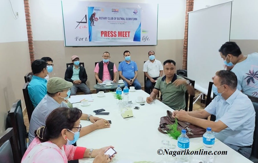 रोटरी क्लव अफ बुटवल डाउनटाउनद्वारा आगामी कार्ययोजना सार्वजनिक