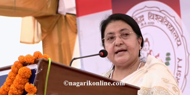 विदेश जाने प्रवृत्तिलाई न्यूनीकरण गर्न शिक्षामा लगानी वृद्धि गराैँ :राष्ट्रपति विद्यादेवी भण्डारी