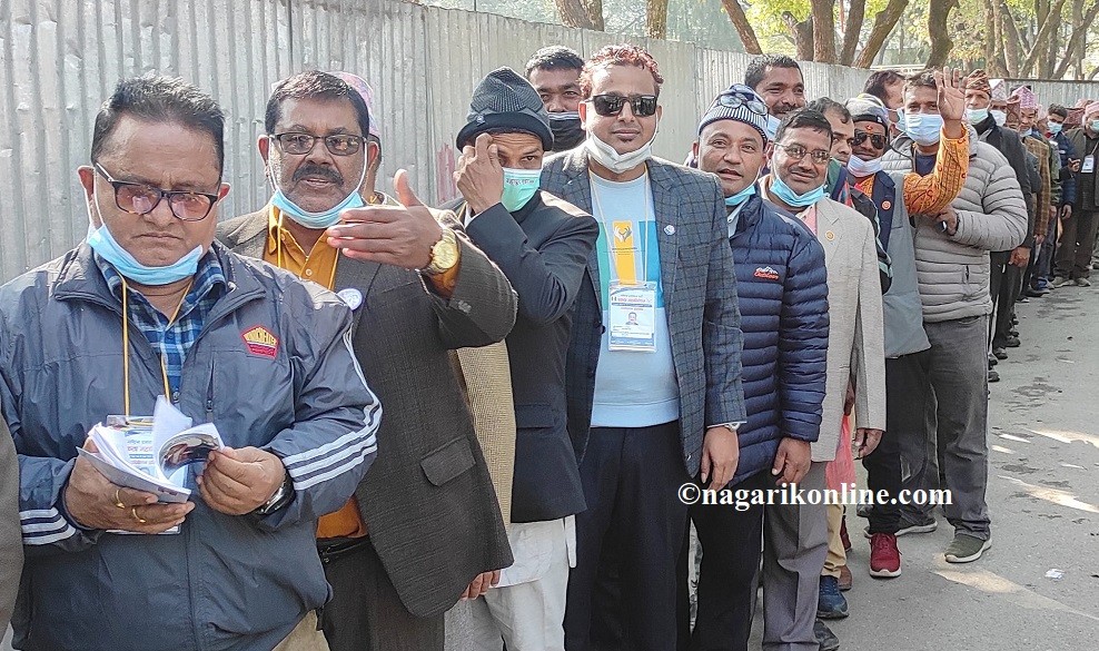 राष्ट्रिय प्रजातन्त्र पार्टीको एकता महाधिवेशनमा  मतदान सुरू