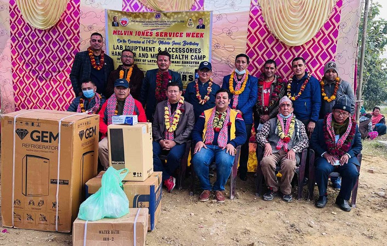 लायन्स स्टार्सद्वारा प्रयोगशाला उपकरण हस्तान्तरणका साथै स्वास्थ्य शिविर संचालन