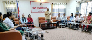 पत्रकारिता देशको सम्मानित पेशा हाे, हिंसा र असमानता विरुद्ध पत्रकार महिलाहरु लाग्नुस् : प्रदेश प्रमुख शेरचन 