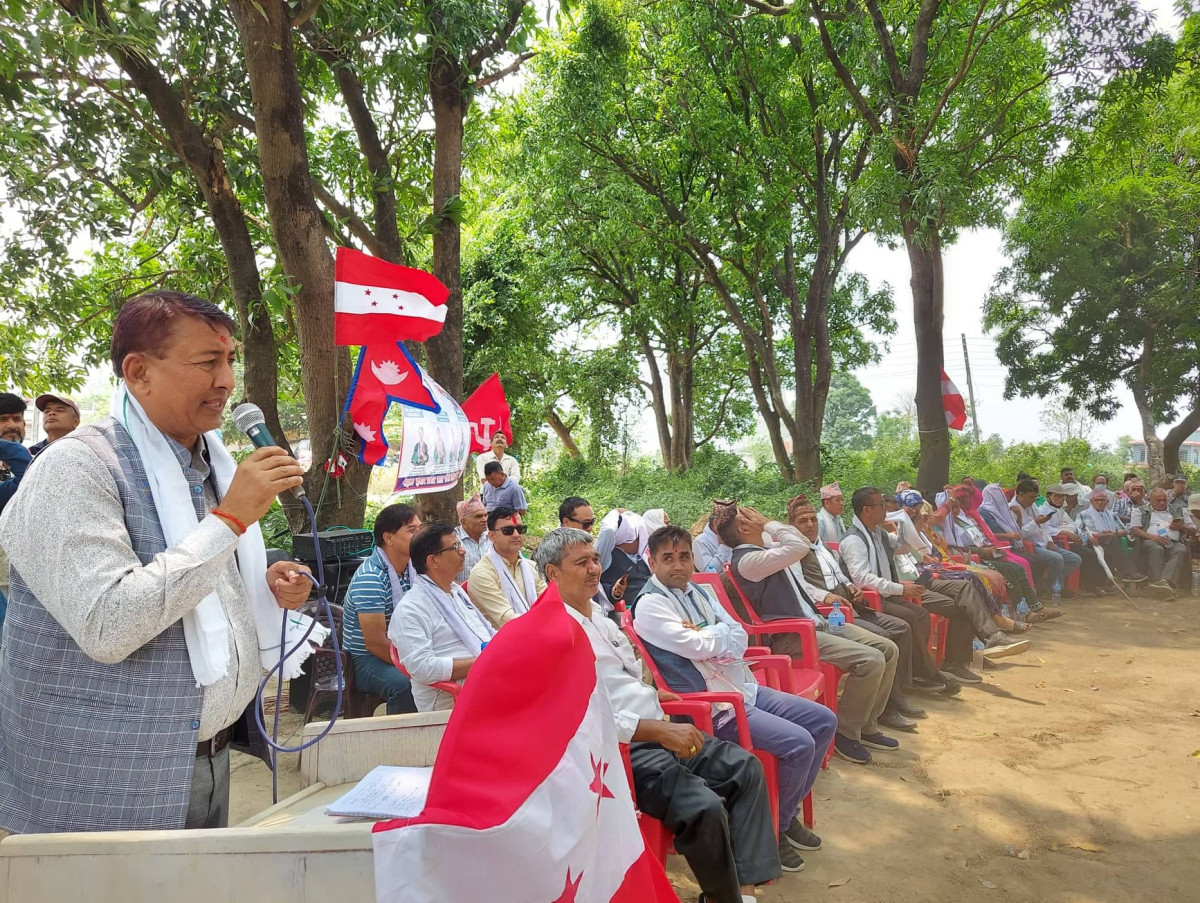 तिलोत्तमा १३-१४ मा गठबन्धनको घरदैलाे : खानेपानीको समस्या समाधान गर्ने खांणको प्रतिबद्धता