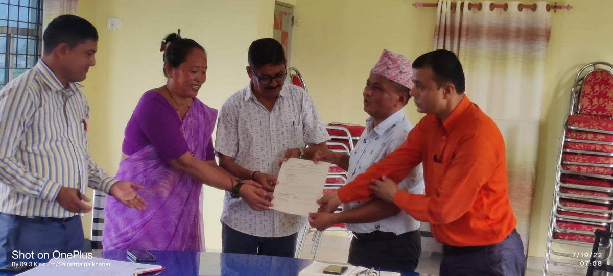पर्रोहा बहुमुखी क्याम्पस र सैनामैना नगरपालिकाबिच सम्झौता पत्रमा हस्ताक्षर