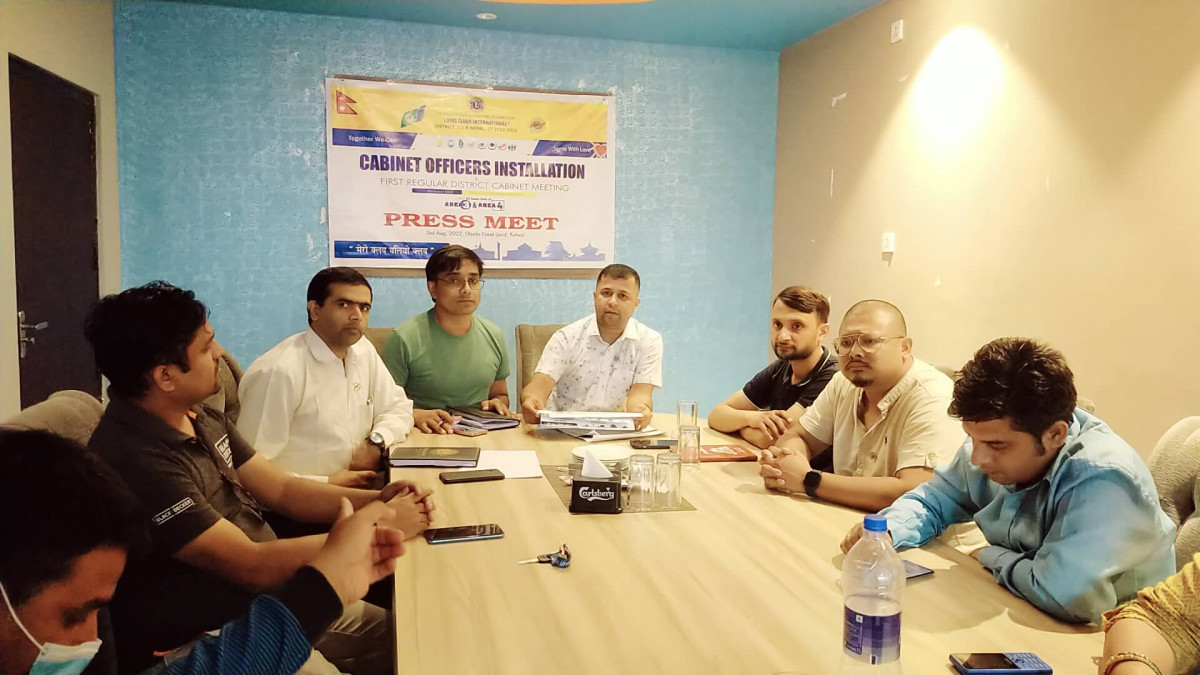 लायन्स क्लव डिष्ट्रिक ३२५ पी नेपालको पहिलो क्याविनेट रूपन्देहीमा हुँदै