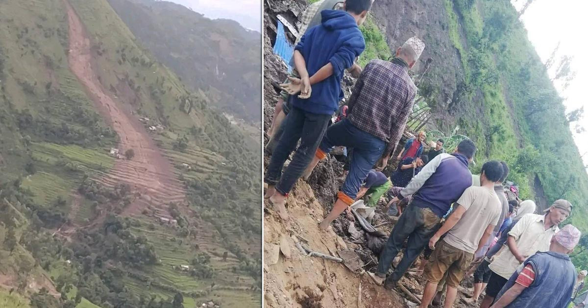 अछामको विभिन्न ठाउँमा गएको पहिरोमा पुरिएर ७ जनाको मृत्यु