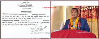 रोल्पा (ख) कांग्रेस लुम्बिनी प्रदेश सभापति अमरसिंह पुनले गरे उम्मेदवारी दर्ता