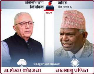 मोरङ  ६ बाट कांग्रेस नेता डा.शेखर कोइराला निर्वाचित,लालबाबु पराजित