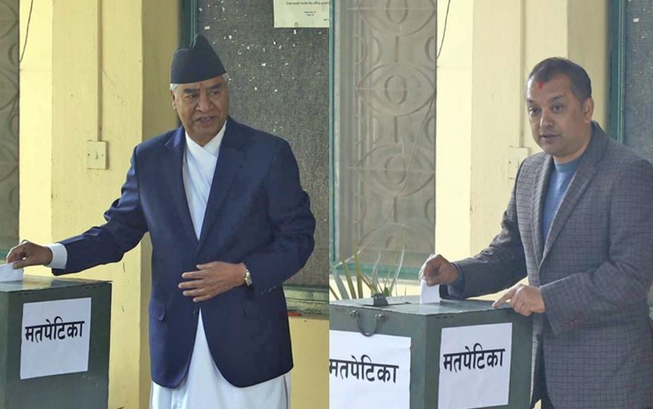 नेपाली कांग्रेसको संसदीय दलको निर्वाचनको लागि मतदान सुरु
