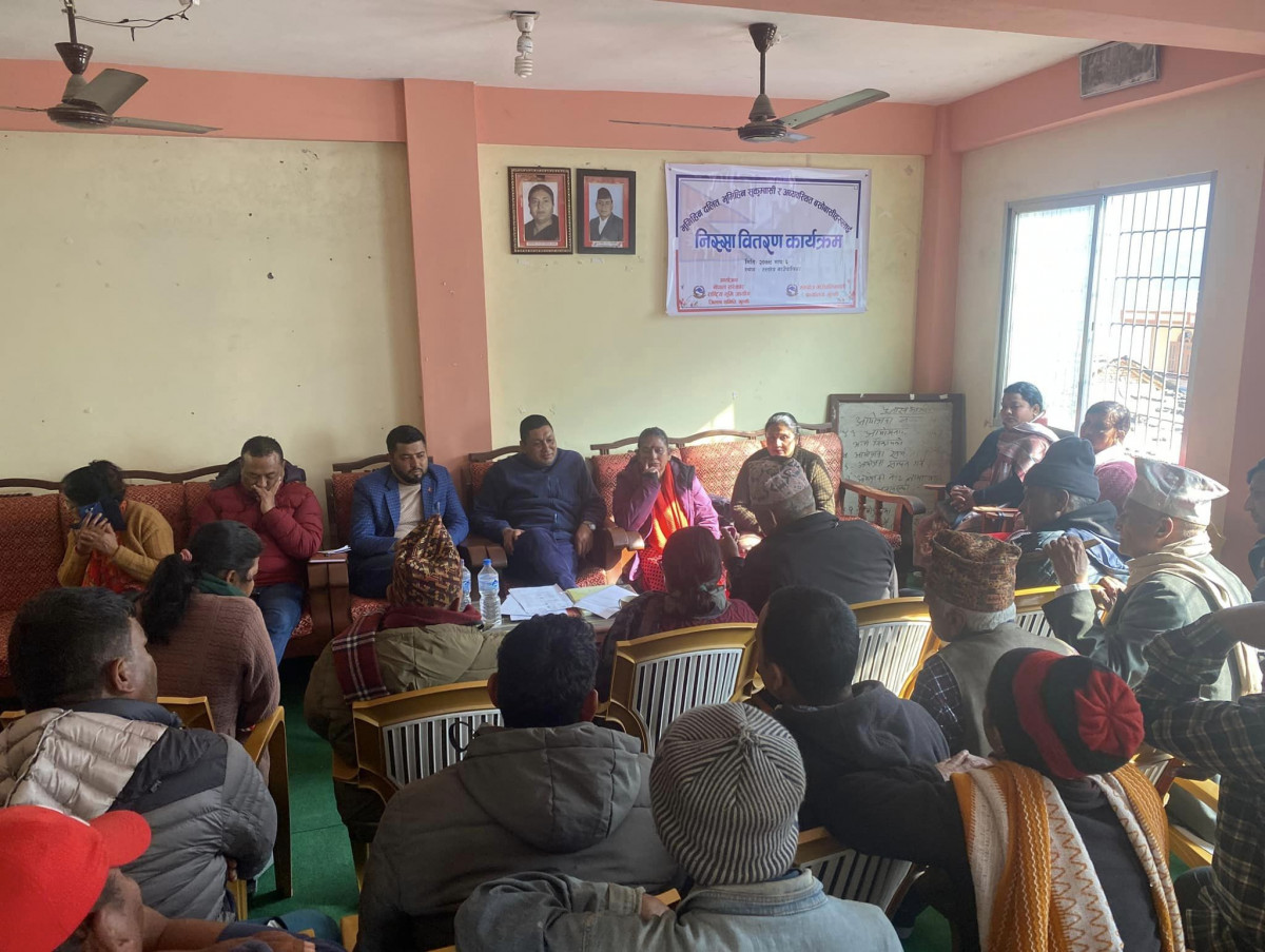गुल्मीको रूरूक्षेत्र गाउँपालिकाका १५५ जना भूमिहीनलाई निस्सा वितरण
