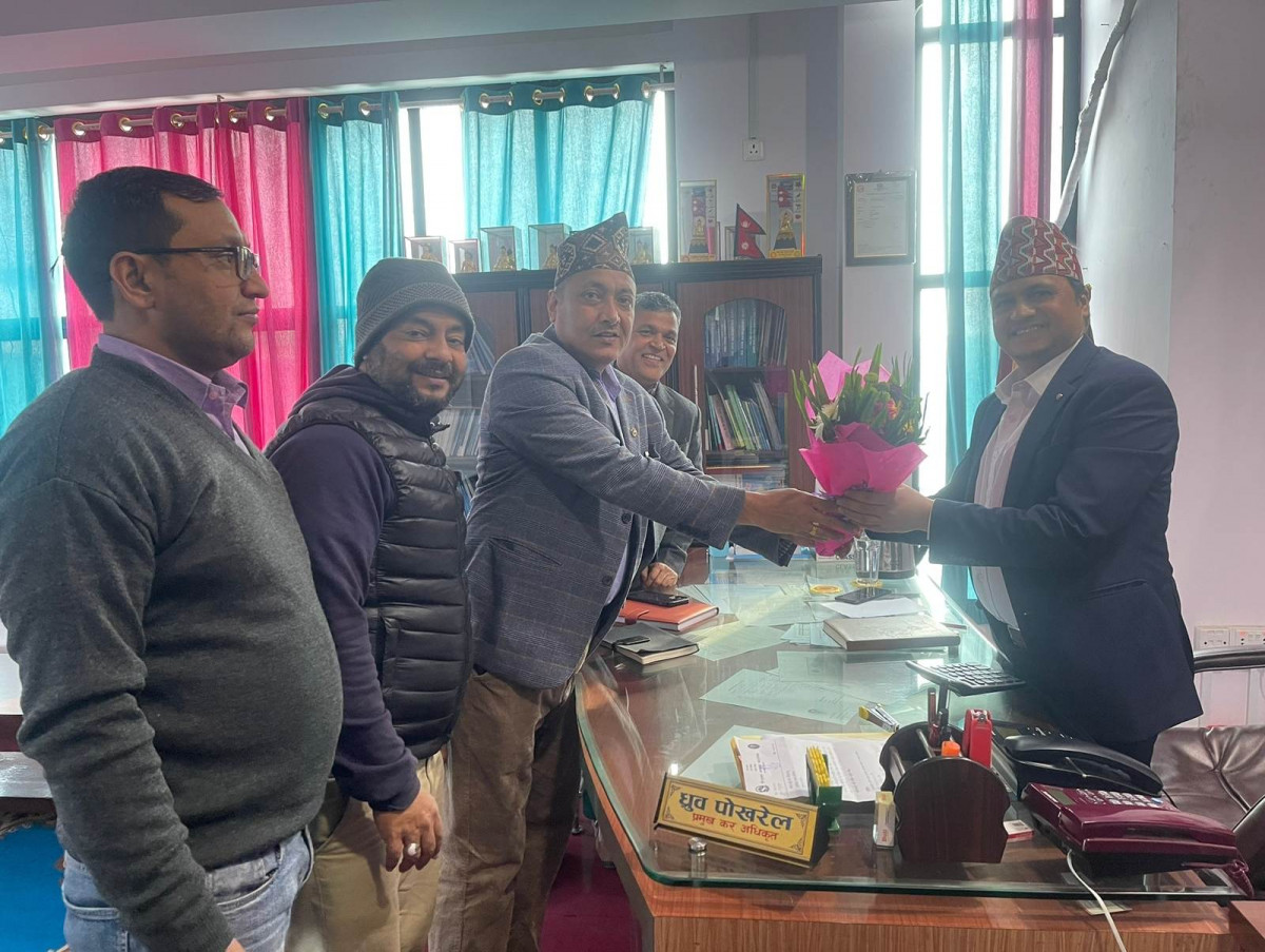 नाडा लुम्बिनीद्वाराआन्तरिक राजश्व कार्यालय बुटवलका प्रमुख कर अधिकृतलाइ स्वागत