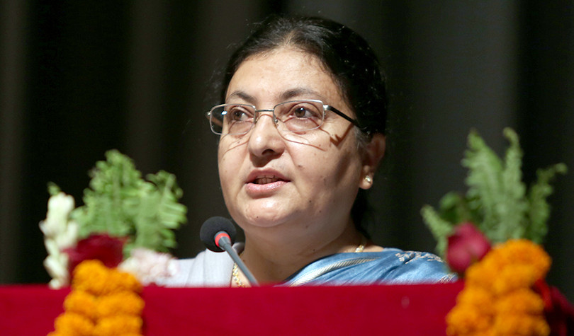 अर्थतन्त्रको सुदृढीकरणका लागि गम्भीर पाइला चाल्नुपर्छ : राष्ट्रपति विद्यादेवी भण्डारी