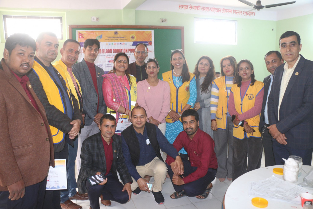 लायन्स क्लवहरुको संयुक्त आयोजनामा बुटवलमा रक्तदान,९५ युनिट रगत संकलन