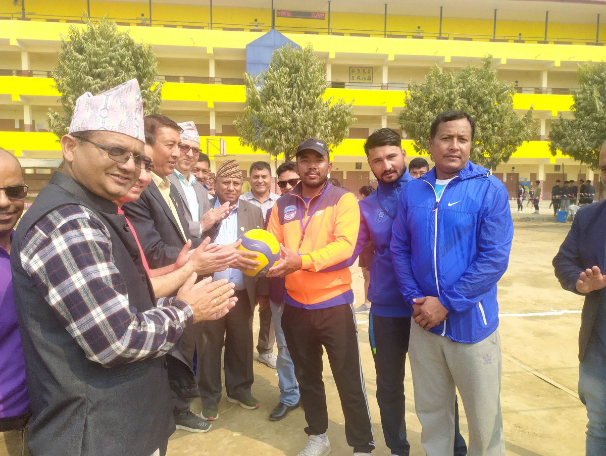 तिलोत्तमामा नगरस्तरीय छात्र/छात्रा भलिबल प्रतियोगिता सुरु