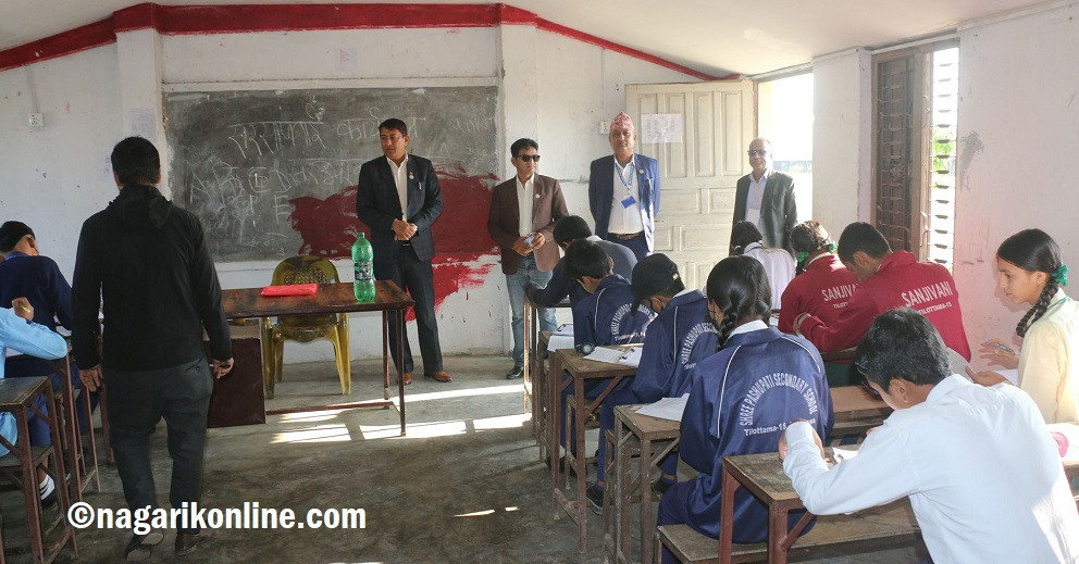 तिलोत्तमामा जारी आधारभुत तह उत्तिर्ण परिक्षा (कक्षा ८) को अनुगमन
