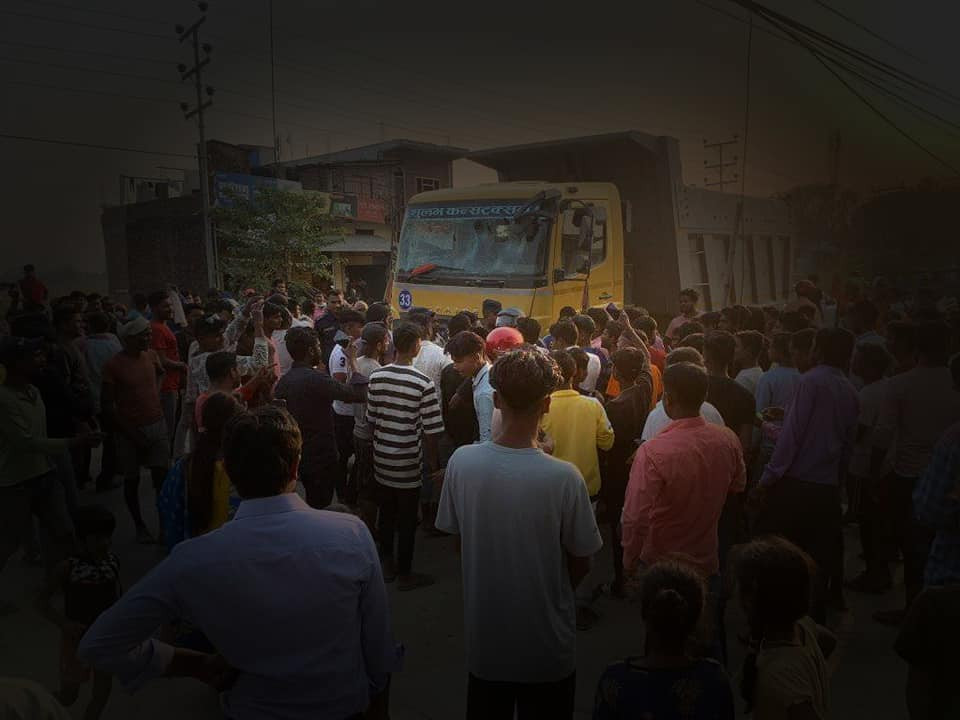 ट्रिपरको ठक्करबाट साइकल यात्रीको मृत्यु,चालक फरार !