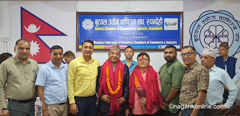 नेपाल उद्योग वाणिज्य महासंघको कार्यसमिति सदस्य कसजूलाई बुटवलमा सम्मान