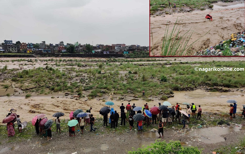 तिनाउ नदीको बाढीमा फसेका दुईजनाको उद्धार 