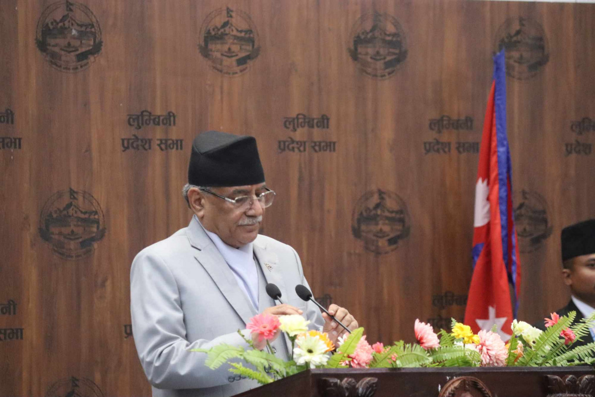 ‘क्रान्ति र शान्तिको समिश्रणको सबैभन्दा राम्रो दृष्टान्त लुम्बिनी नै हो ’  : प्रधानमन्त्री प्रचण्ड