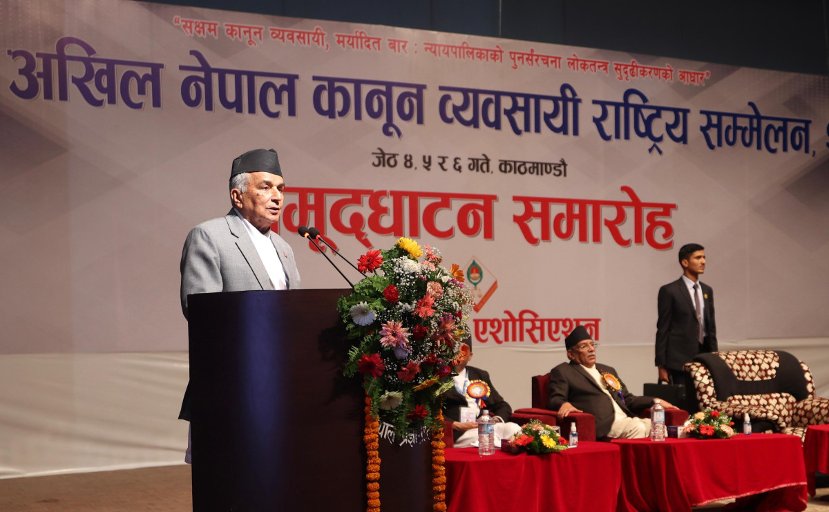 विधिसम्मत न्यायिक प्रणालीबाट मात्रै देशमा सुशासन र अमनचयन कायम हुन्छ : राष्ट्रपति पौडेल