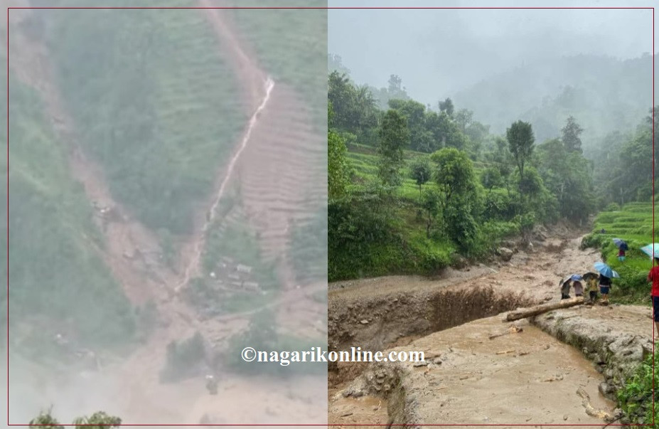 बागलुङमा पहिरोमा परेर ६ बालबालिकासहित ८ जनाको मृत्यु
