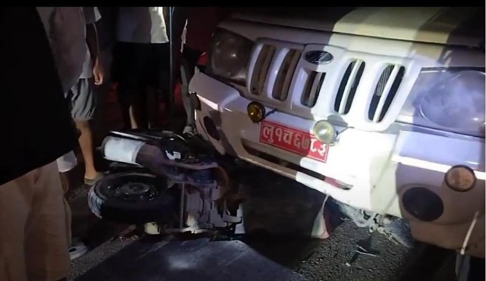 बुटवल बेलबासमा भएको सवारी दुर्घटनामा एक युवतीको मृत्यु