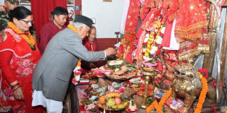 राष्ट्रपति रामचन्द्र पौडेलद्वारा भगवती रथजात्रा अवलोकन (फोटोफिचर)