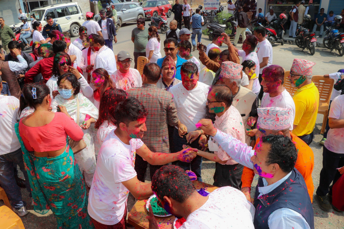 नेपाल पत्रकार महासंघ रुपन्देहीको होली मिलन