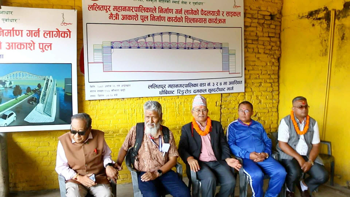 ललितपुर महानगरले चक्रपथमा निर्माण थाल्यो साइकलमैत्री आकाशे पुल