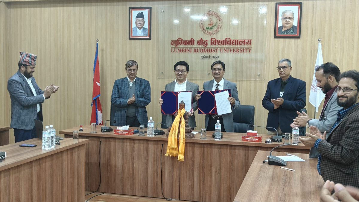 लुम्बिनी बौद्ध विश्वविद्यालयमा हिमालयन रिसर्च इन्ष्टिच्युट स्थापना
