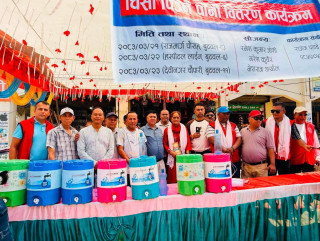 बुटवलमा चर्को गर्मीमा जि२५ क्लबद्वारा चिसो पानी वितरण,तीन दिनसम्म चल्ने